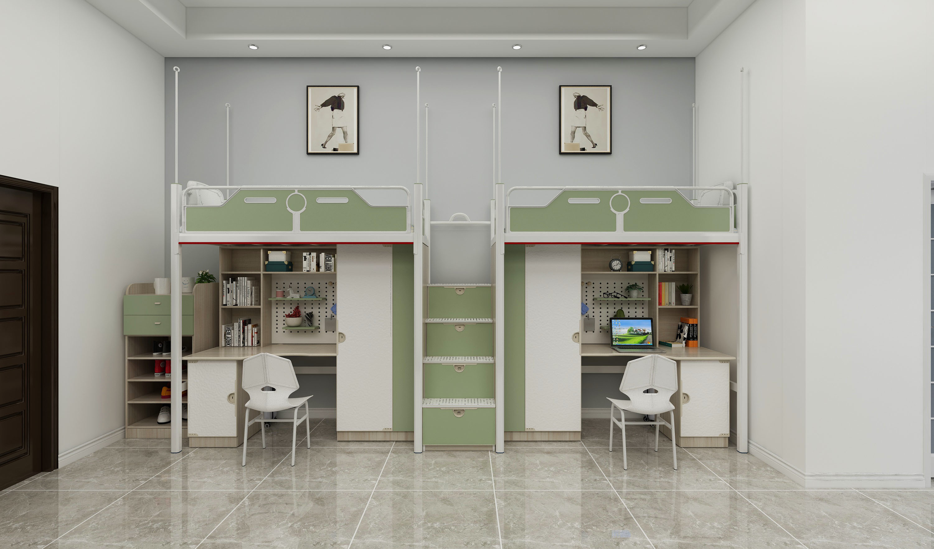 两联两位走梯公寓床