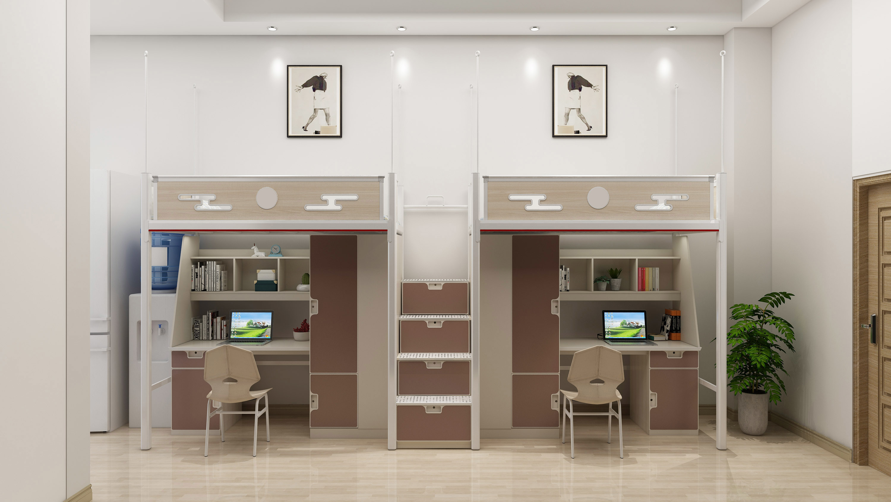 两联两位走梯公寓床