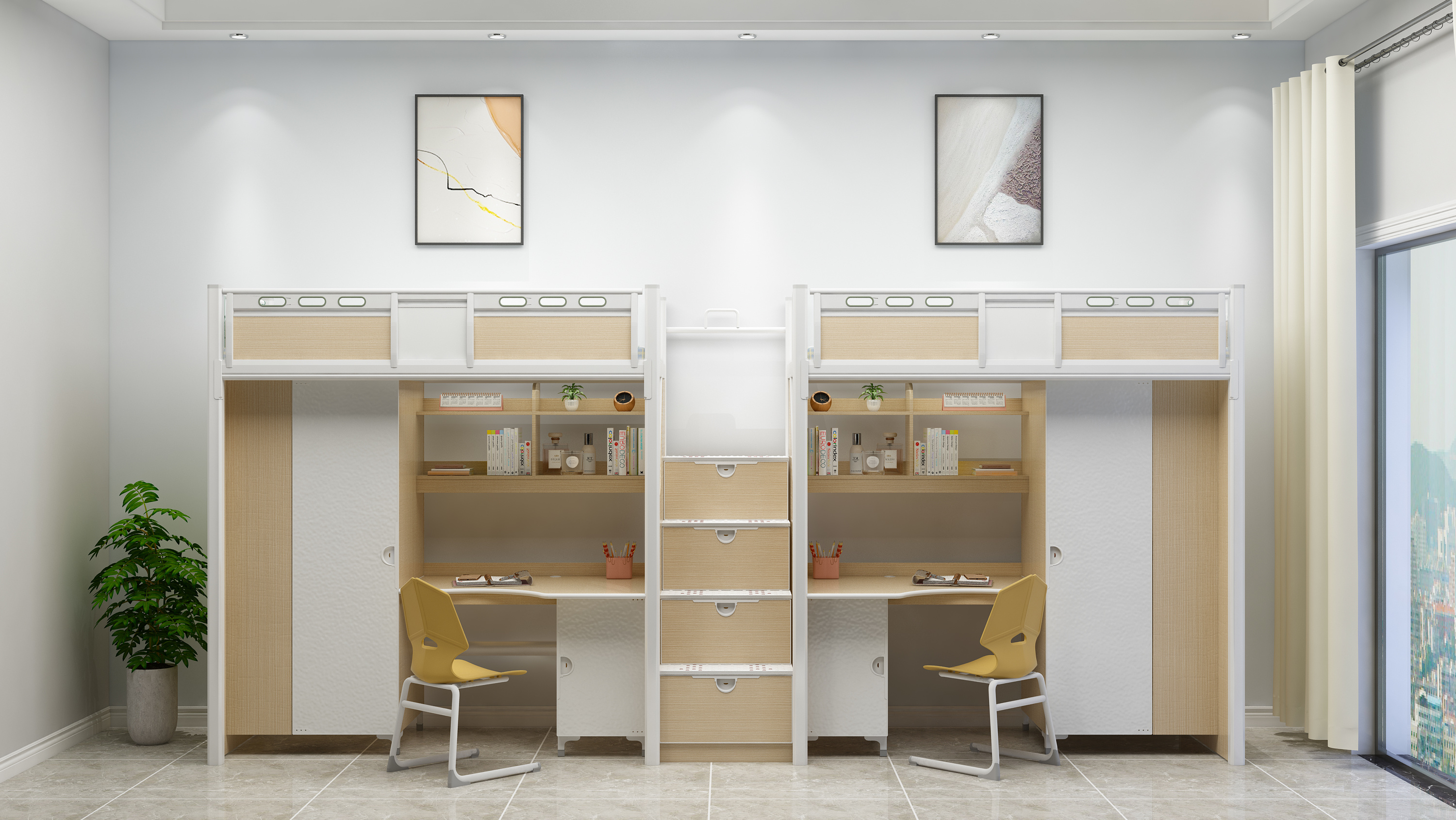 两联两位走梯公寓床